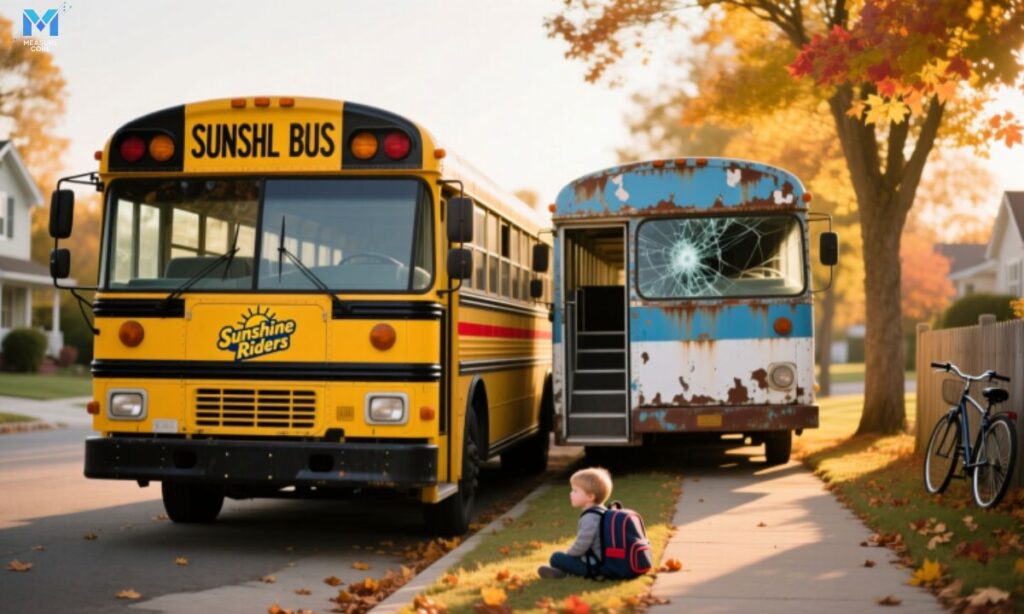 two-school-buses